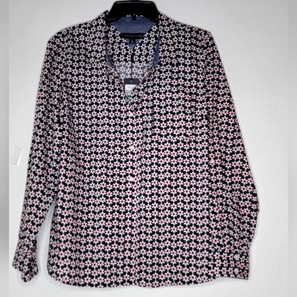 NWT - Tommy Hilfiger - Size Large 100% Cotton Blouse - Picture 1 of 8